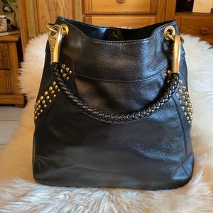 Afani Black Leather Handbag